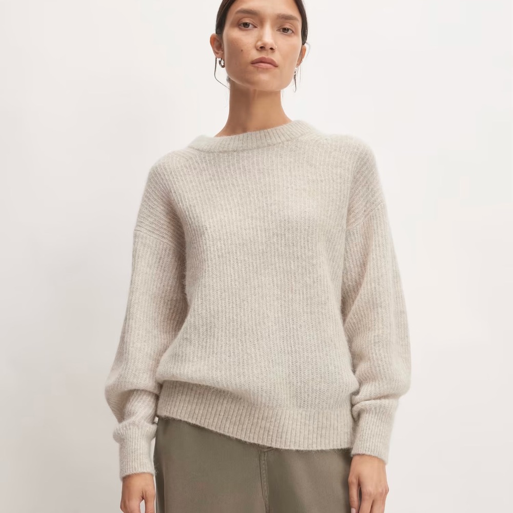 Everlane | Alpaca Crew (Small / Almond)